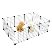 h1 multifunctional pet fence strong load bearing metal cage for small medium dog cat pig diy easy install playpen