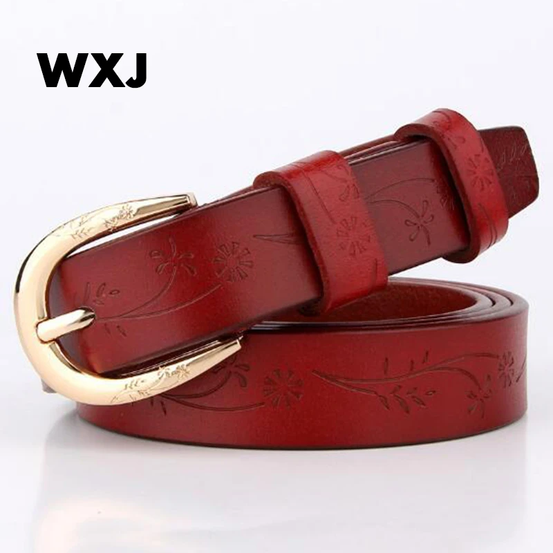 WXJ женские ремни коровья натуральная кожа ремень хорошего качества Сплав булавка