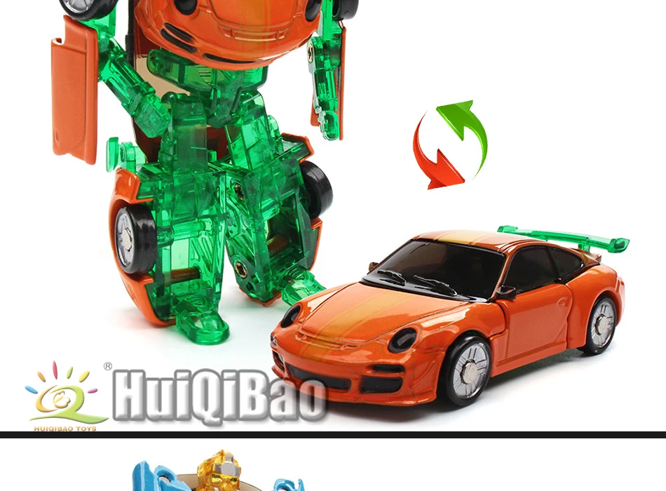 HUIQIBAO игрушки 8 см мини металлическая трансформация машина деформация робот сплав экшн игрушки Фигурки Развивающие игрушки для детей