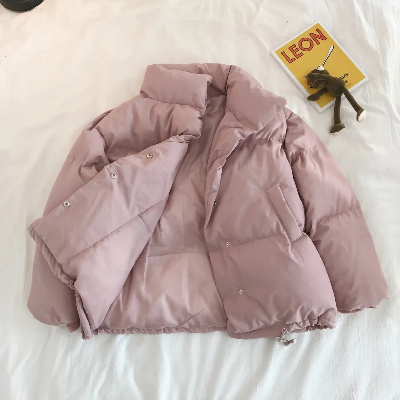 Winter Jacket Men's Warm Thicken Parka Men Fashion Solid Color Casual Stand Collar Coat Man Loose Cotton Couple Jackets Clothes