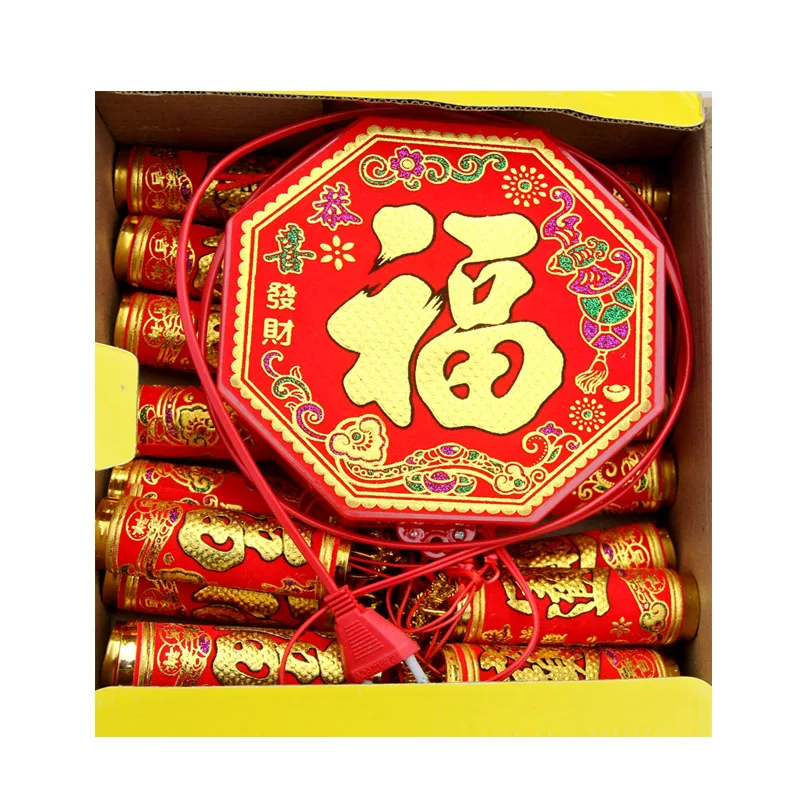 Имитация электронных фейерверков с звонком китайский новогодний открывающийся