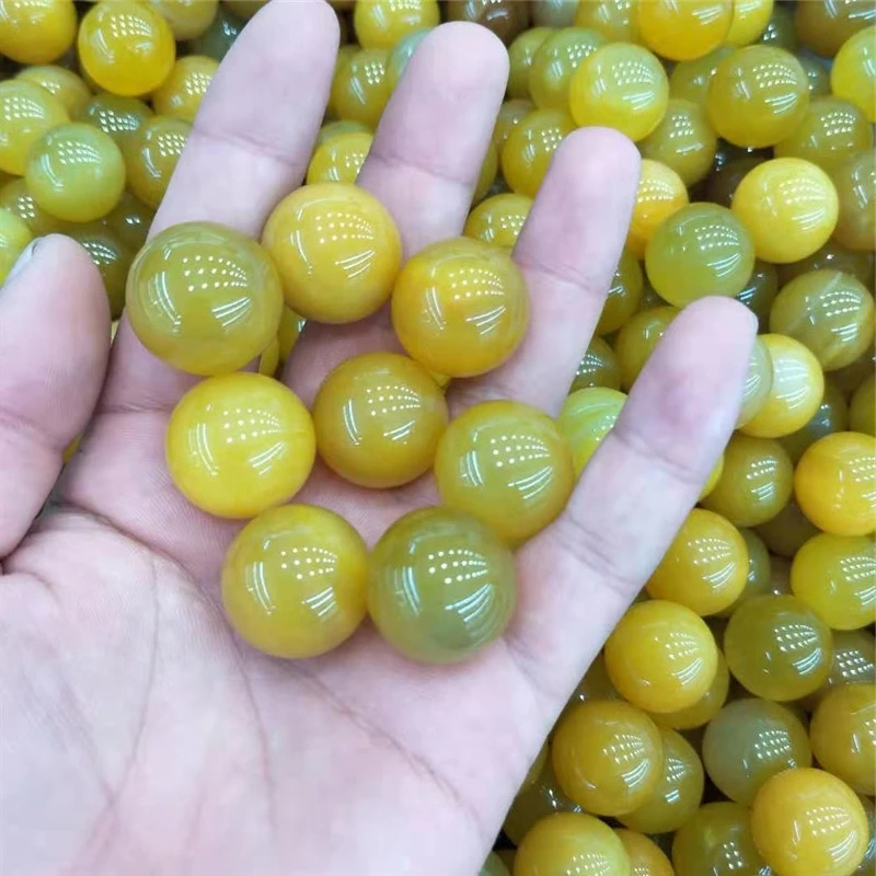 

8pc Wholesale Natural Yellow Agate Quartz Reiki Crystal Sphere Balls for Healing 20mm