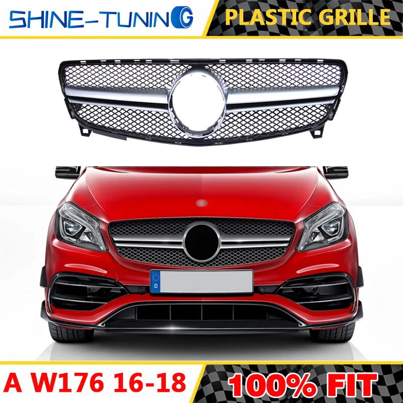 Передняя решетка подходит для нового A класса W176 A180 A200 A260 A45 2016 + без