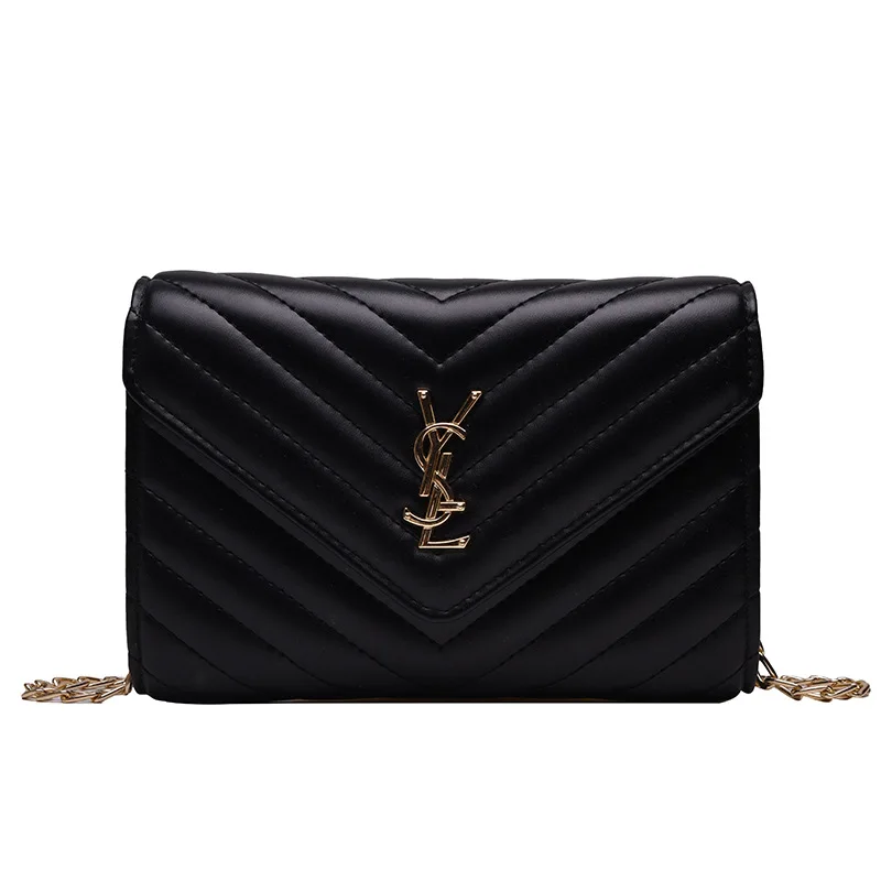 2019 new chain fashion simple solid color bag women shoulder messenger small square | Багаж и сумки