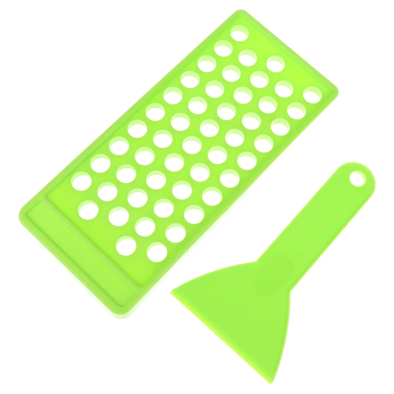 

2PCS/Set Lip Balm Crafting Kit Includes Lip Balm Pouring Tray & Spatula Set For 50 White 0.15oz (4.25g) Lipgloss Tubes