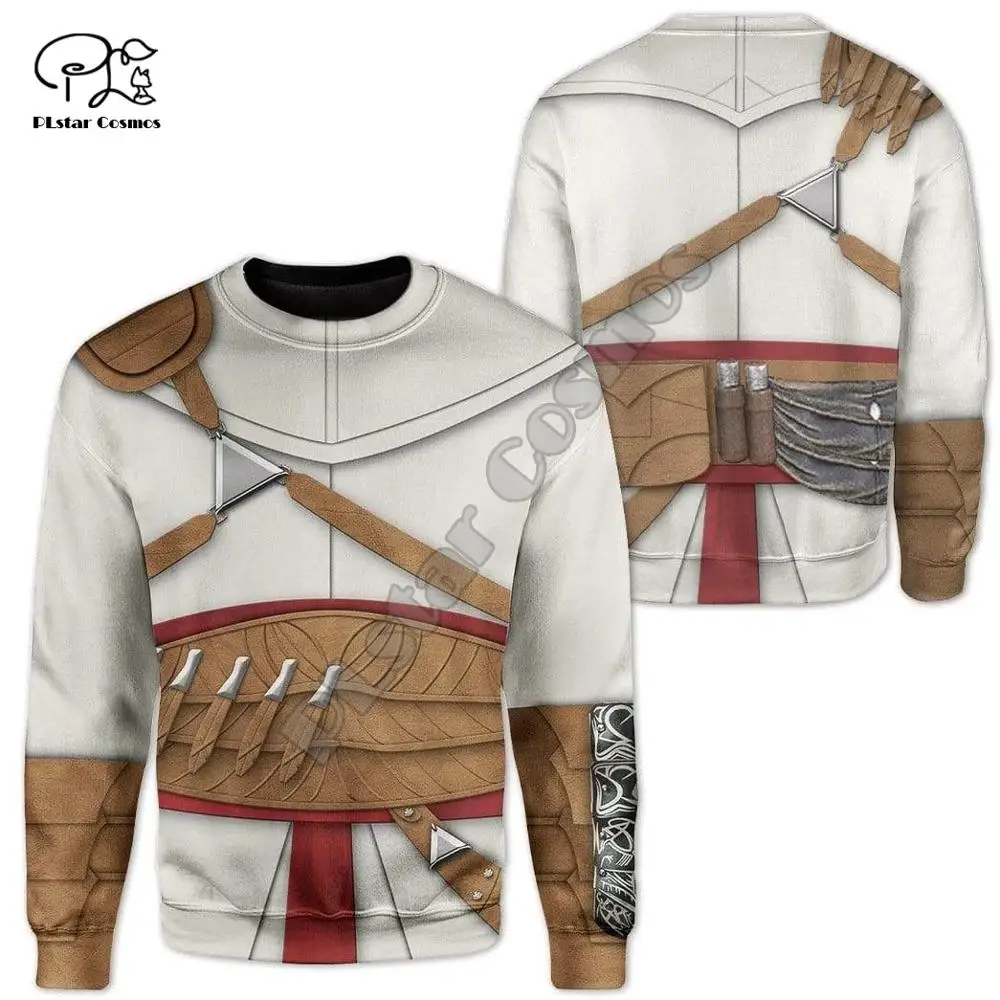 

PLstar Cosmos 3DPrint Cosplay Gentleman Knights Templar Warrior Harajuku Streetwear Hunter Funny Zip Hoodies/Sweatshirt/C1