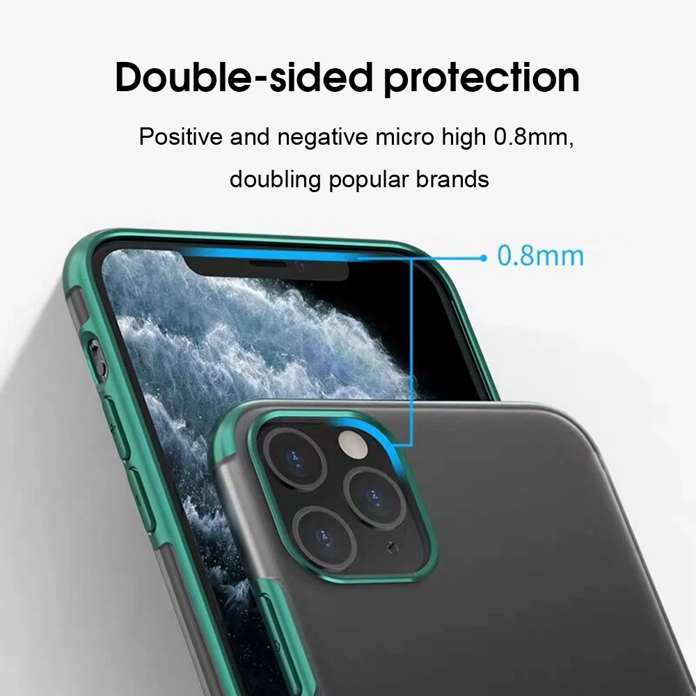 Shockproof Transparent Matte Case For iPhone 11 Pro Max X XS XR 8 7 6 6S Plus Clear TPU Soft Silicone Back Cover Ultra thin | Мобильные