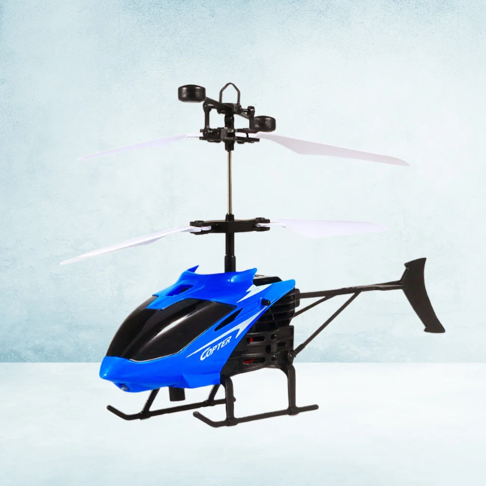 

1pc Gesture Induction Aircraft IR Sensor Helicopter Charging Flying Toys for Kids Children Blue