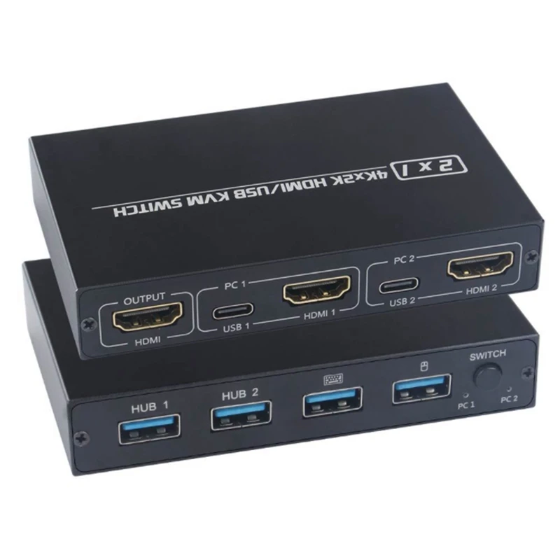 2-портовый USB KVM 4K переключатель разветвитель клавиатура и мышь адаптивные EDID / HDCP