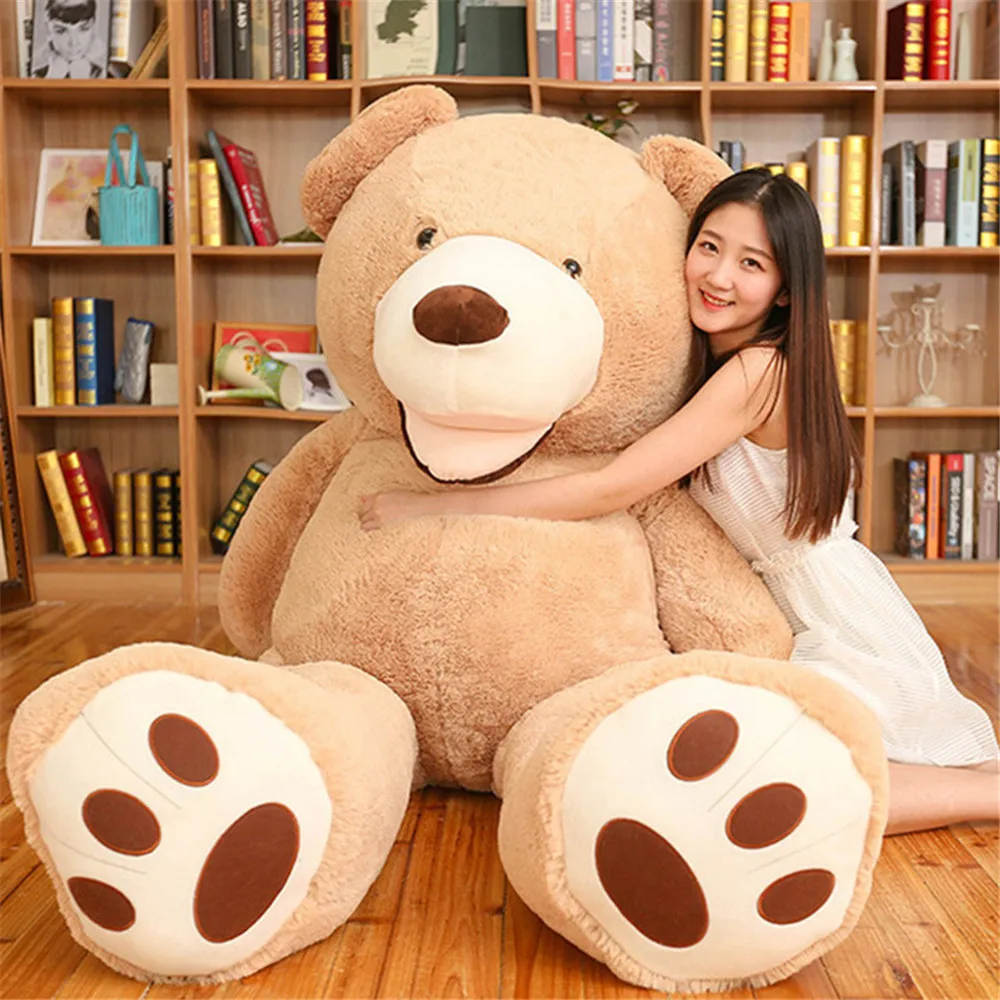 Huge Size 160cm/200cm American Giant Bear Skin Teddy Bear Coat Good Quality Cheap Price Soft Plush Toys For Kids Baby Brinquedos