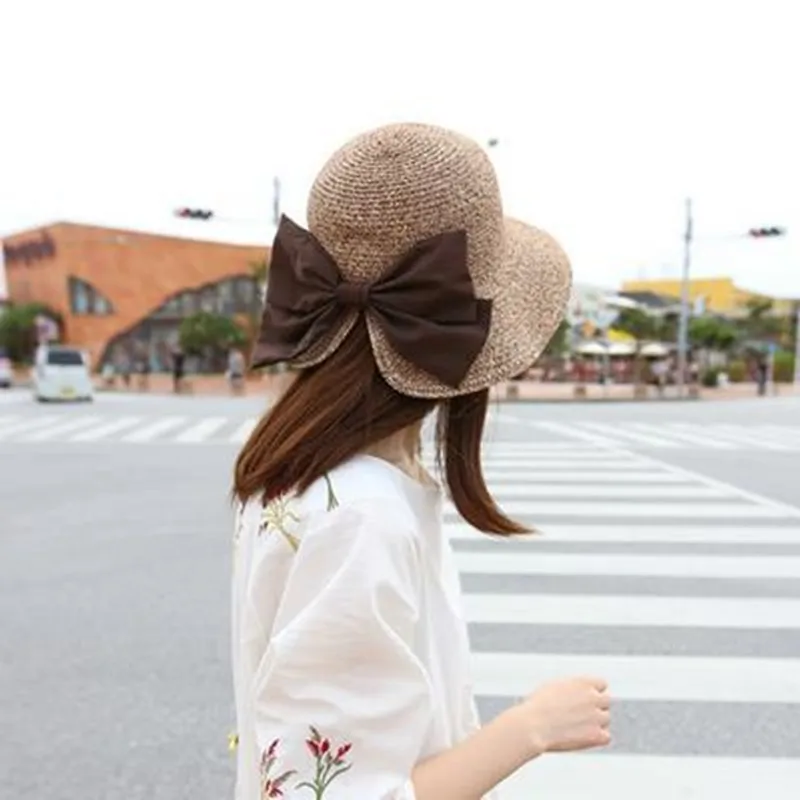 Шляпа от солнца Женская пляжная Пляжная Соломенная Панама для отдыха на море в