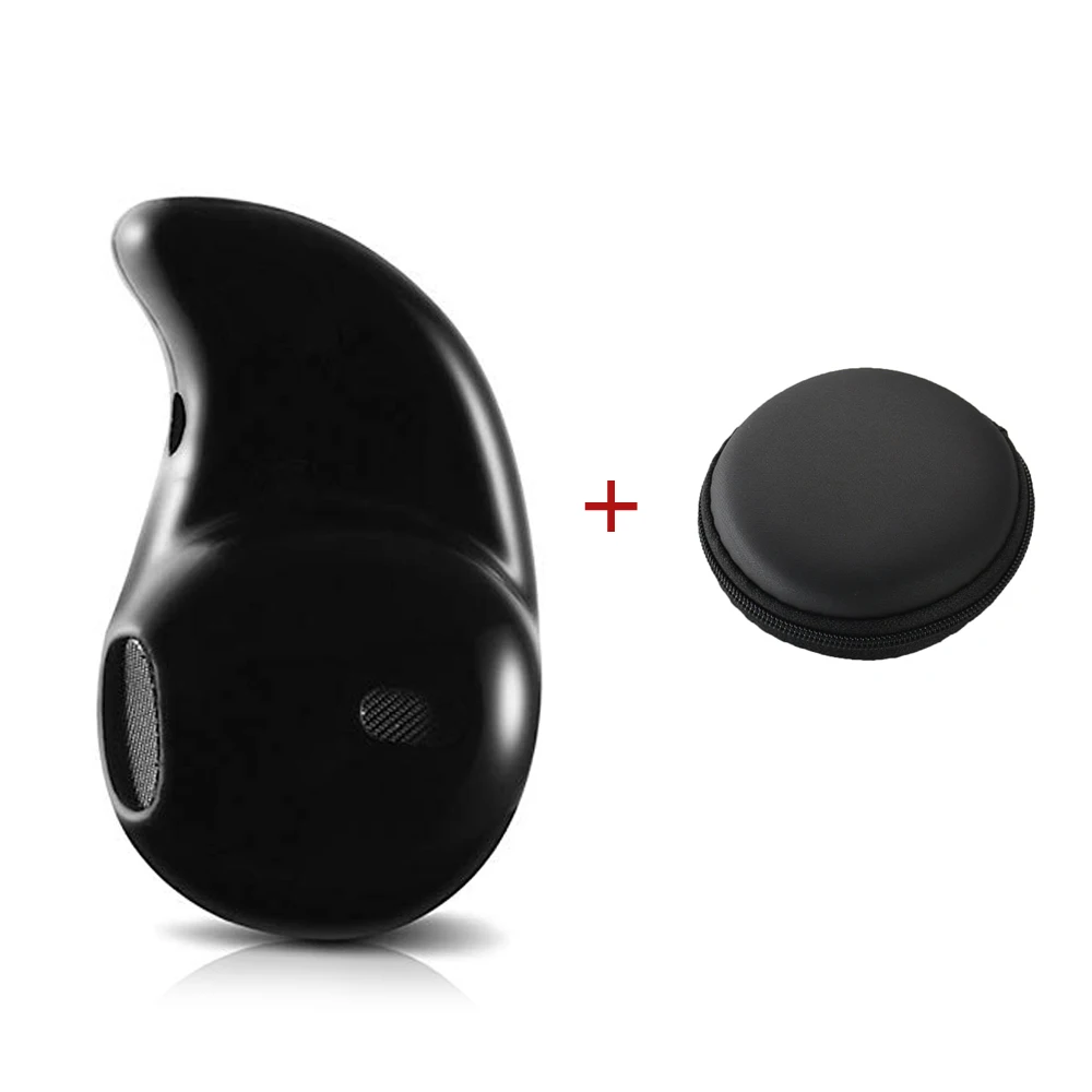 black with bag Мини беспроводные Bluetooth наушники в ухо спортивные с микрофоном наушник невидимая гарнитура для samsung huawei Xiaomi Android - Цвет: black with bag
