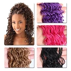 Natifah Синтетические пряди для наращивания волос крючком коробка косы вьющиеся волосы 50 гр 28 дюймов Однотонная одежда 24 прядь из искусственных волос низкая Температура волокна