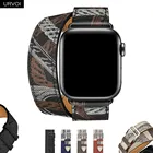 Ремешок URVOI из натуральной кожи для Apple Watch band series 6 5 4 3 2 1 SE