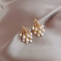 2021 new elegant chic korean womens earrings sweet simulated pearl earrings fashion wedding jewelry pendientes gifts