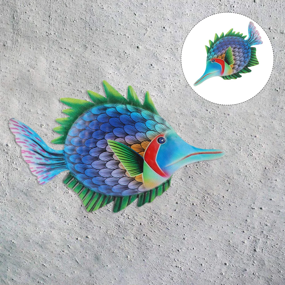 Металлическая настенная декоративная скульптура океанская рыба для улицы и