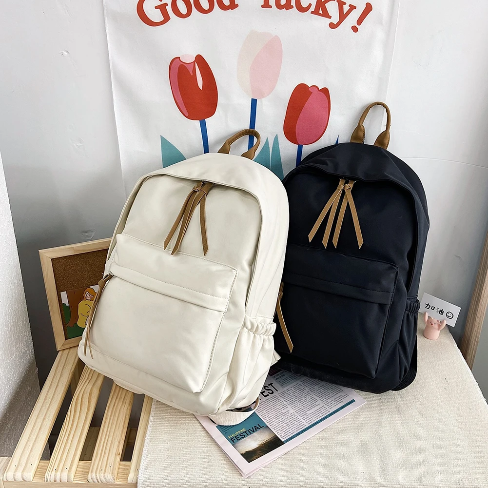 

Женские модные однотонные рюкзаки в стиле преппи, школьные ранцы, Женский Повседневный ранец, повседневные нейлоновые вместительные сумки