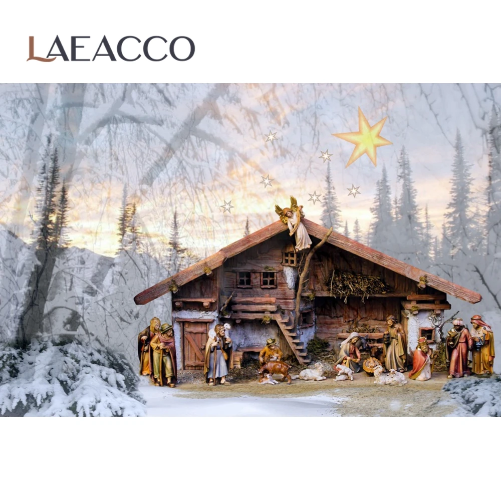 Laeacco Декорации для рождественской вечеринки с изображением Христова