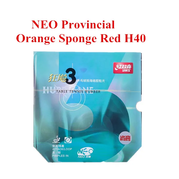 DHS Provincial Hurricane 3 NEO PRO PROV Pips-в настольном теннисе резиновые прыщи для пинг-понга с губкой Tenis De Mesa - Цвет: RED H40