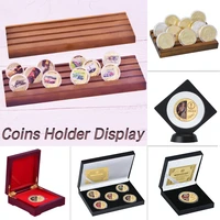 6 styles collectible coins holder display challenge medal coin case collector desk decoration gift for men