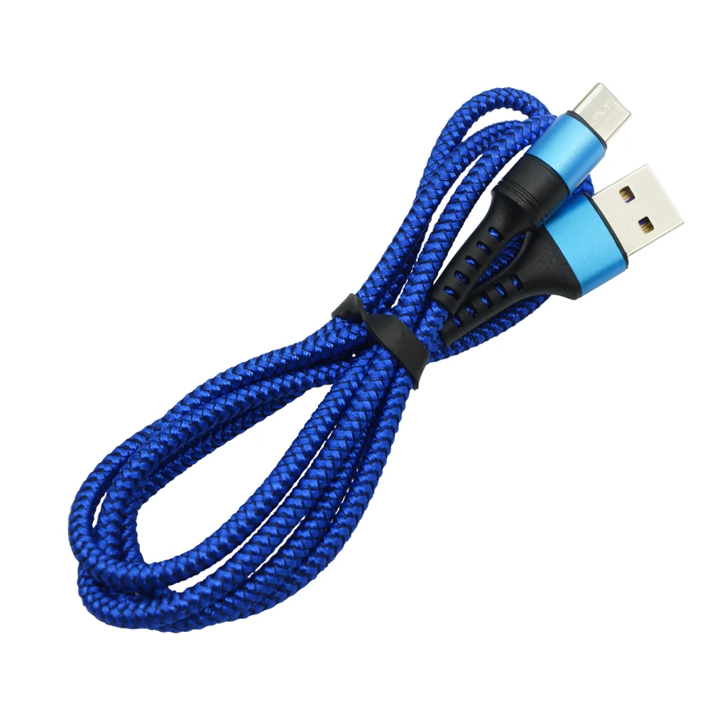 CHAURE 5A usb type C кабель 2 м Синхронизация данных быстрое устройство для зарядки кабель для huawei P20 P20pro Xiaomi кабели для мобильных телефонов - Цвет: Синий