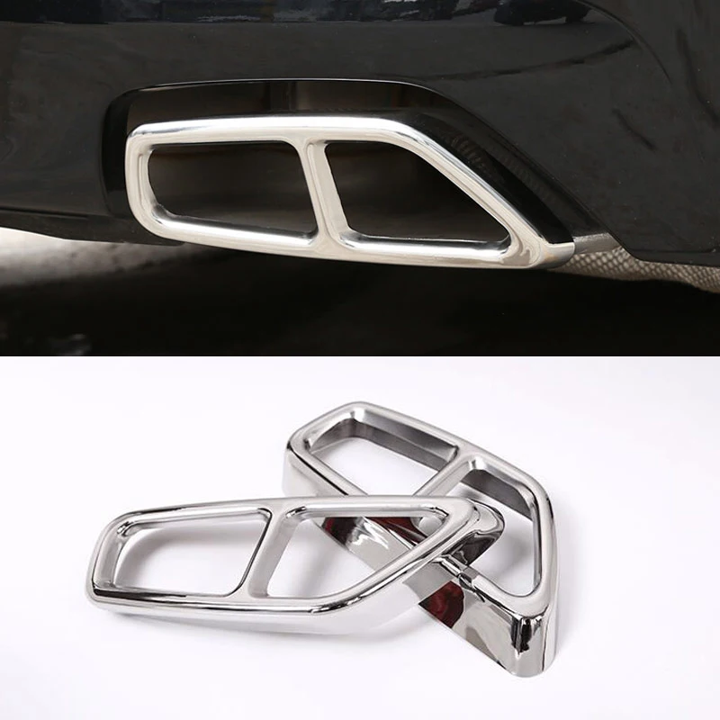 2 шт. 304 хромированная крышка выхлопной трубы из нержавеющей стали для Bmw New 5 Series G30