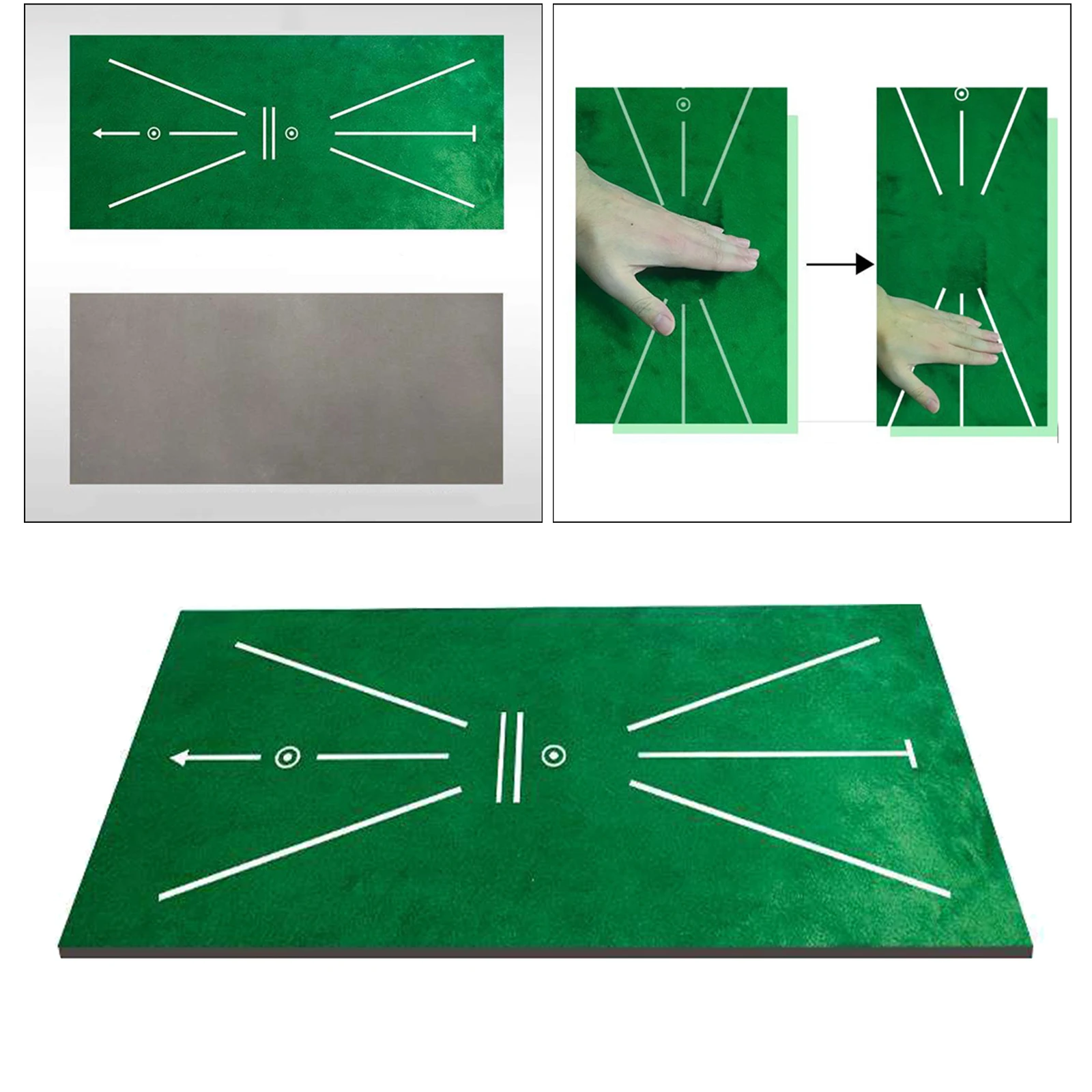 

Golf Training Mat, Swing Detection Batting Mini Golf Practice Training Aid Game, Portable Golf Training Turf Mat for Home Office