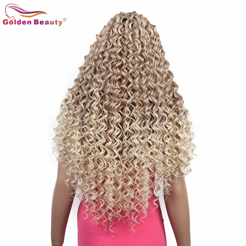 

Golden Beauty Synthetic Crochet Braiding Hair 20Inch Long Mazo Curl Ombre Gray Blonde Bug High Temperature Fiber For White Women