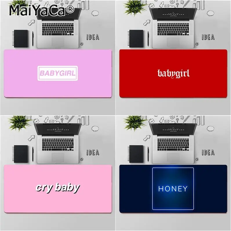 

Maiyaca Top Quality BABY babygirl honey text Unique Desktop Pad Game Mousepad Free Shipping Large Mouse Pad Keyboards Mat