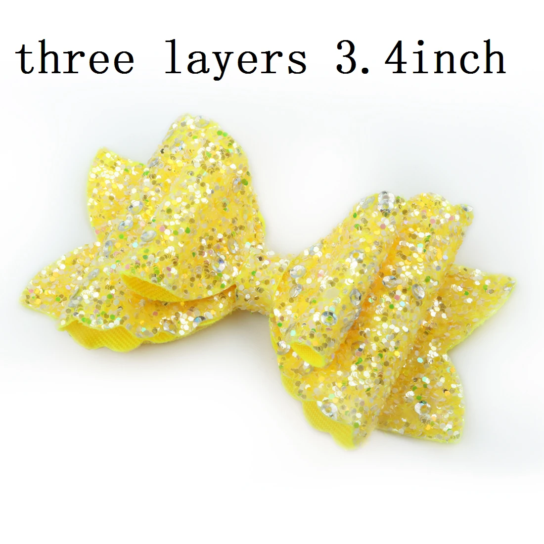 three layers-9 1 шт., заколки для волос для девочек, блестящие банты с зажимом, 3 дюйма, заколка-бабочка, заколки для волос, принт в виде сердца, звезды, патриотизм, точечный дизайн - Цвет: three layers-9