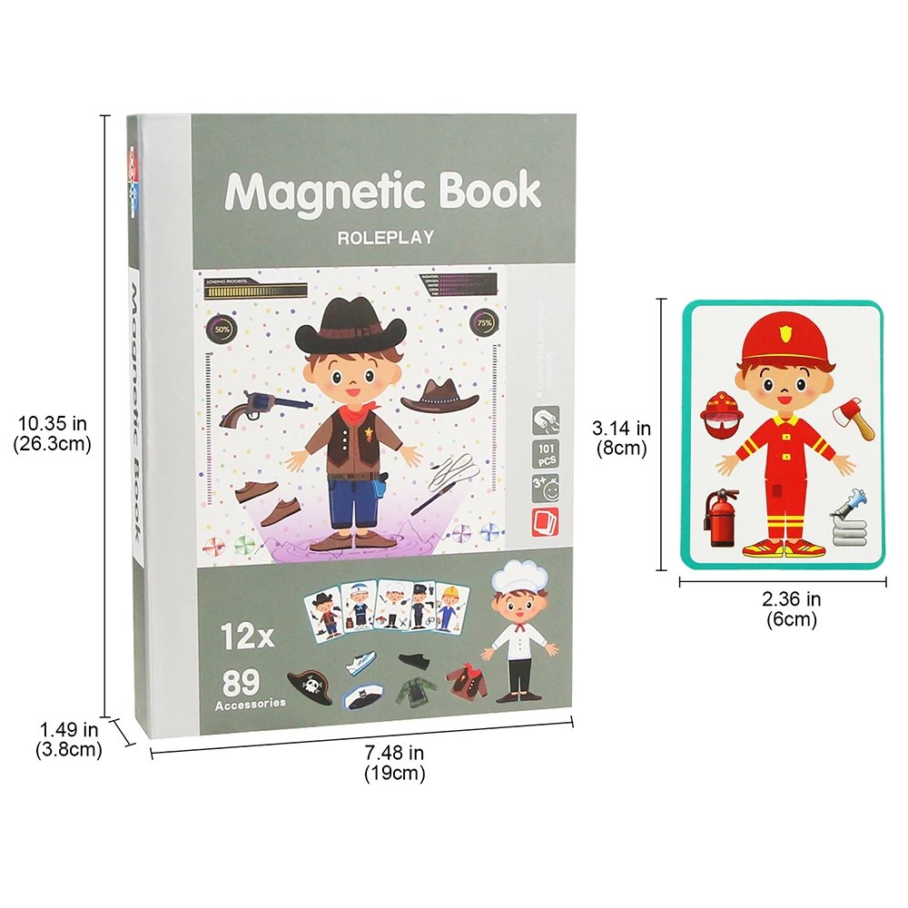 

Children's Intelligent Magnetic Book 3D Puzzles Jigsaw Brain Training Game Educational Toys for Kids Creative Changing Puzzles