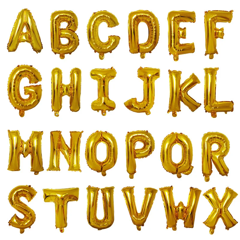 Счастливый День рождения шарики Свадебные украшения 16 дюймов Алфавит Фольга