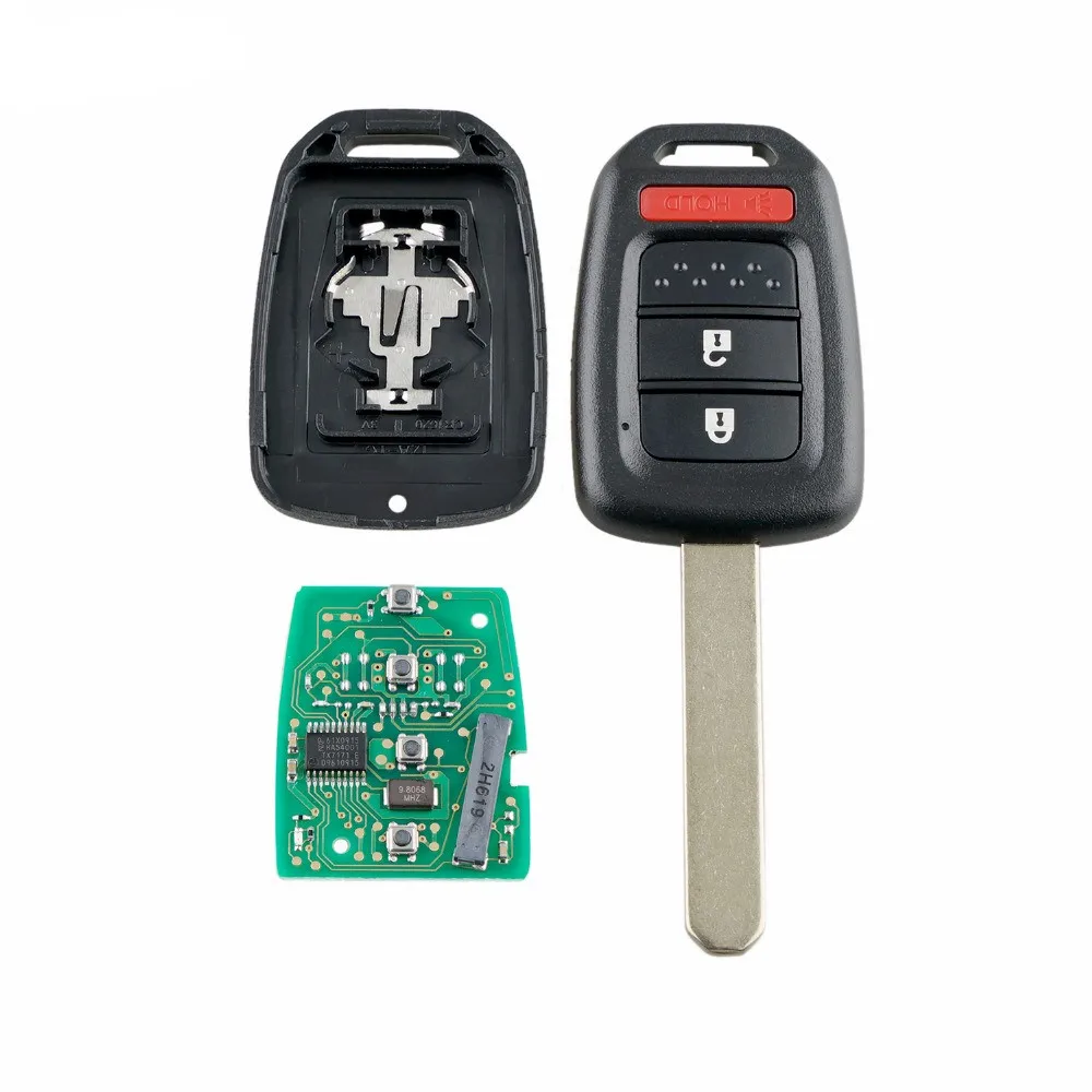 2 + 1 кнопки дистанционного ключа 313 8 МГц с PCF7961 чип для Honda CR V 2013 2014 2015|Ключ от авто| |