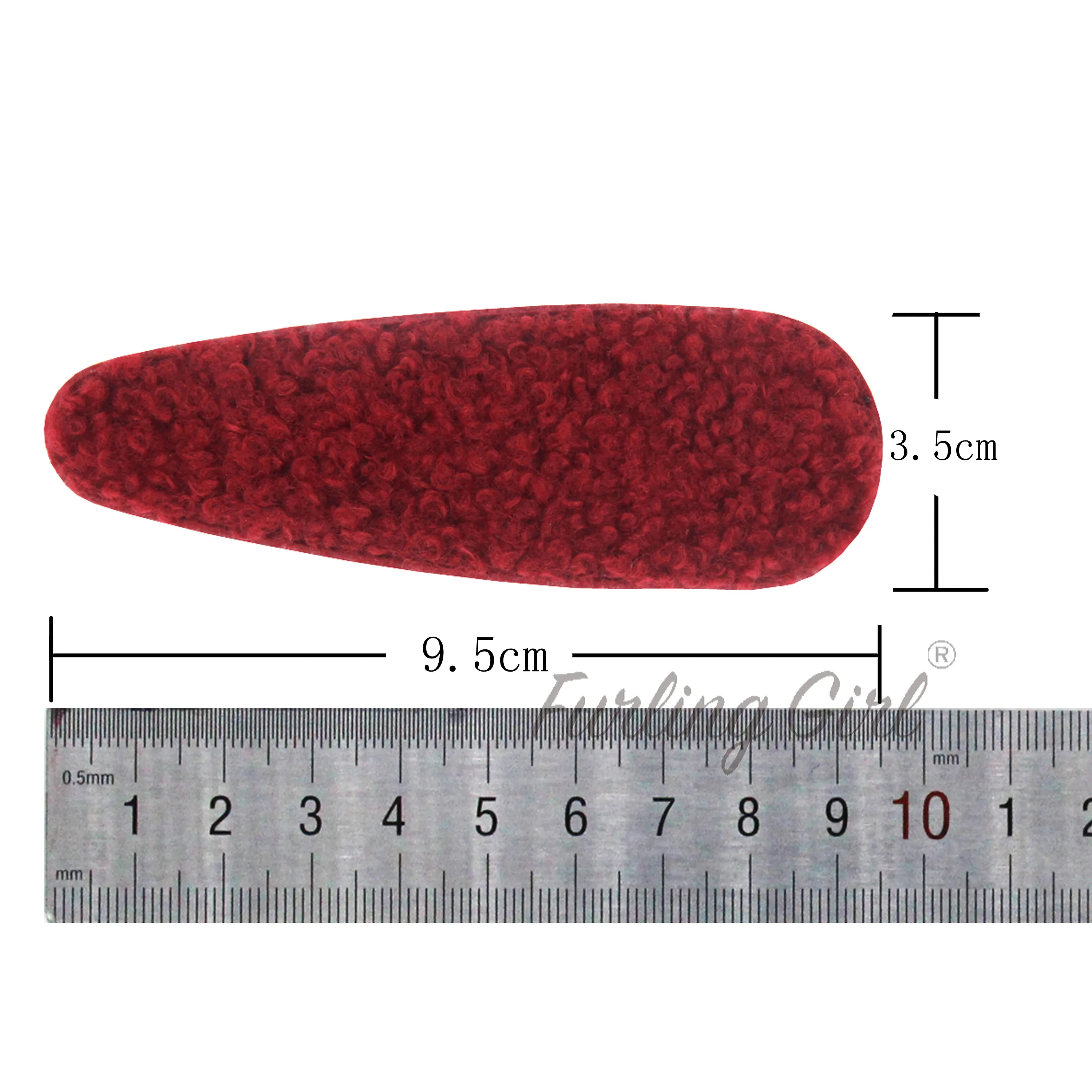 Furling Girl 1 PC Korean Triangle Teddy Faux Fur Hair Clip Water-Drop Shape Hairgrips Vintage Women Barrette Hairpin - купить по