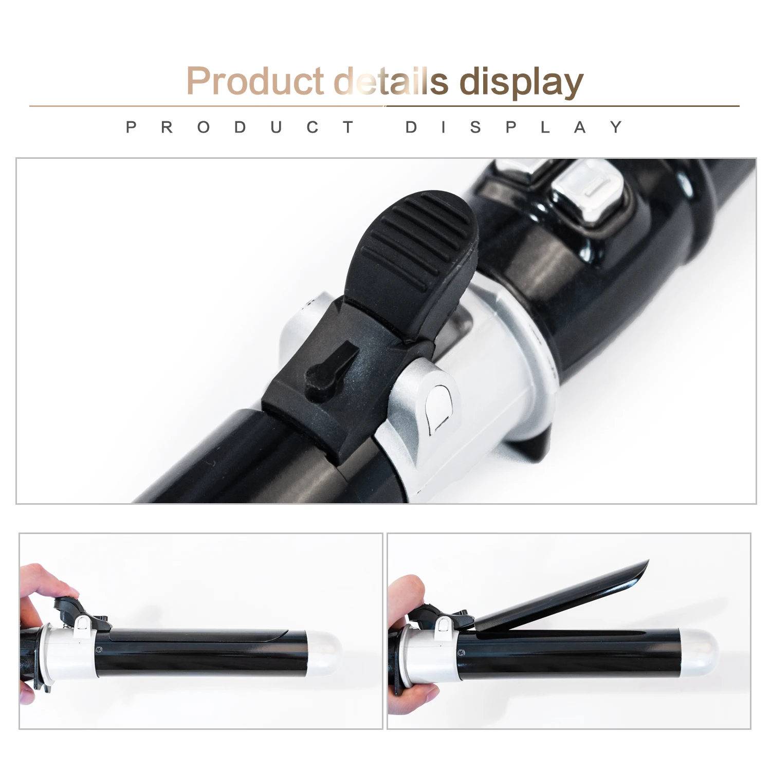 

Hair Curler Ceramic Curl1 Hairstyling Wand Curling Ceramic Iron LCD Display Temperature Adjusted Hair Wet Dry Styling Curl Tool