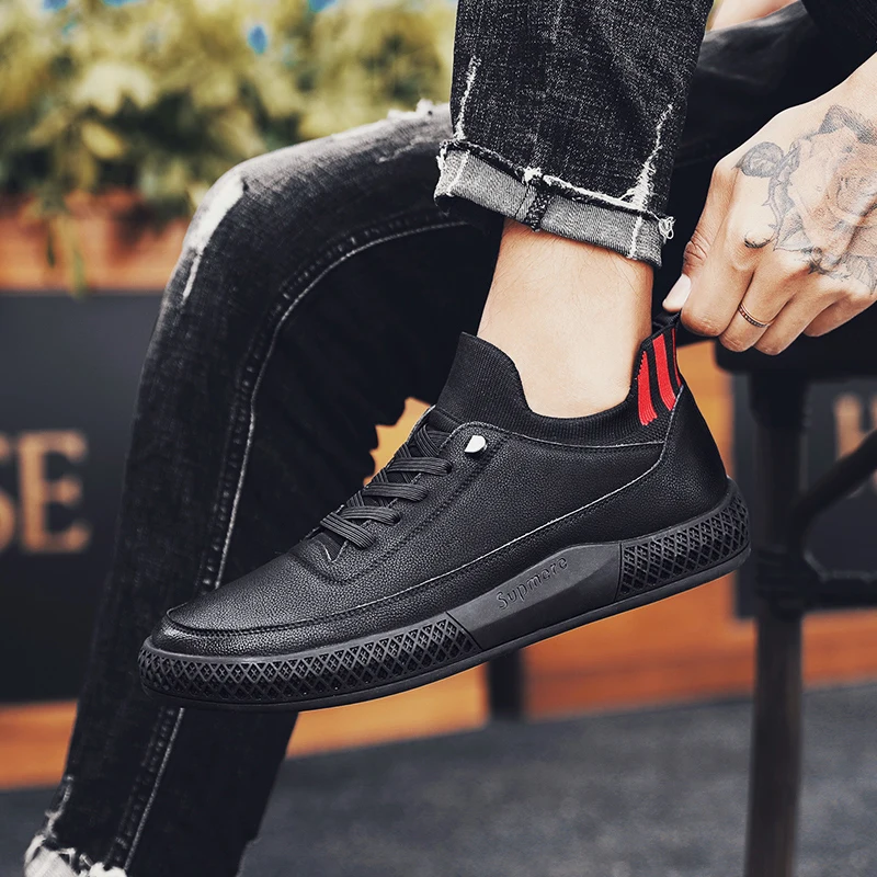 Модные Мужские ботинки высокое качество Разделение кожа зимние сапоги Ботильоны