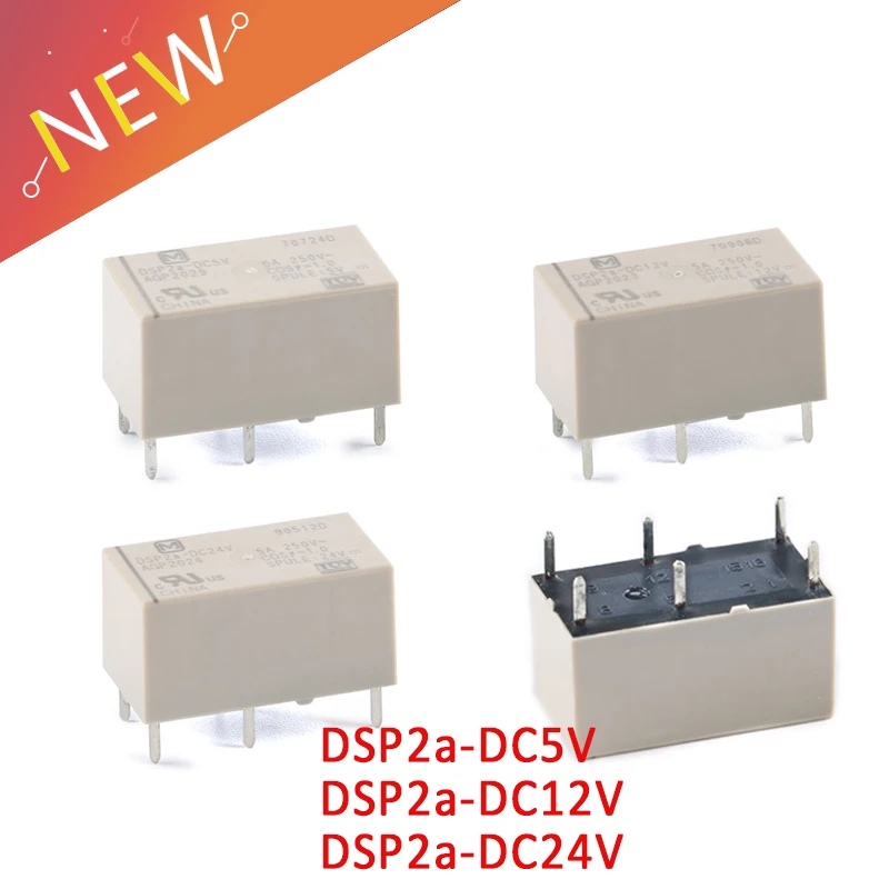 5A реле DSP2a DC5V DC12V DC24V 5 В 12 24 постоянного тока 6Pin|Реле| |