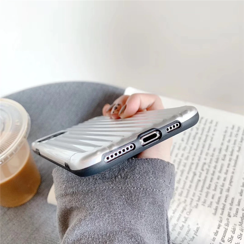 Модный крутой Серебряный Полосатый чехол для телефона iphone 6 7 8 plus s 11 11Pro Max мягкая