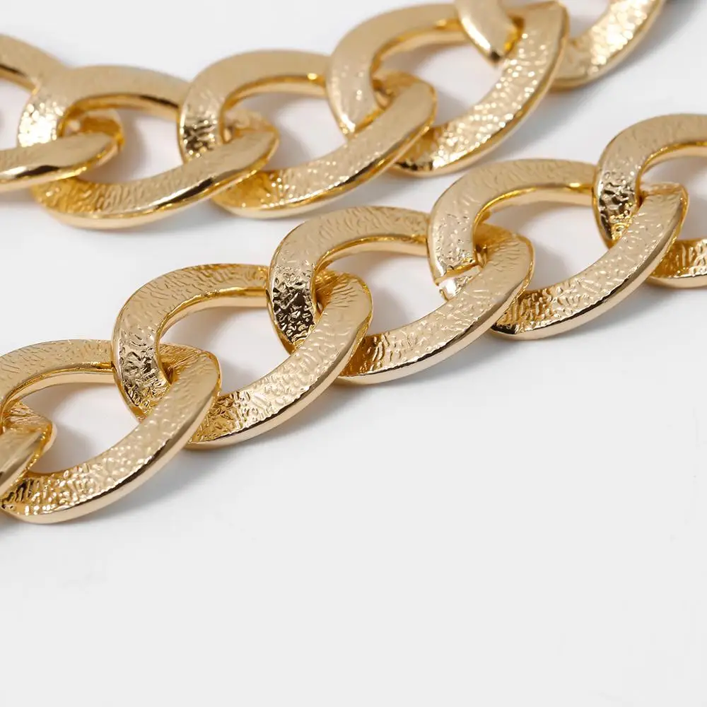 Женское колье чокер PuRui в стиле хип хоп золотистого цвета короткое ожерелье с