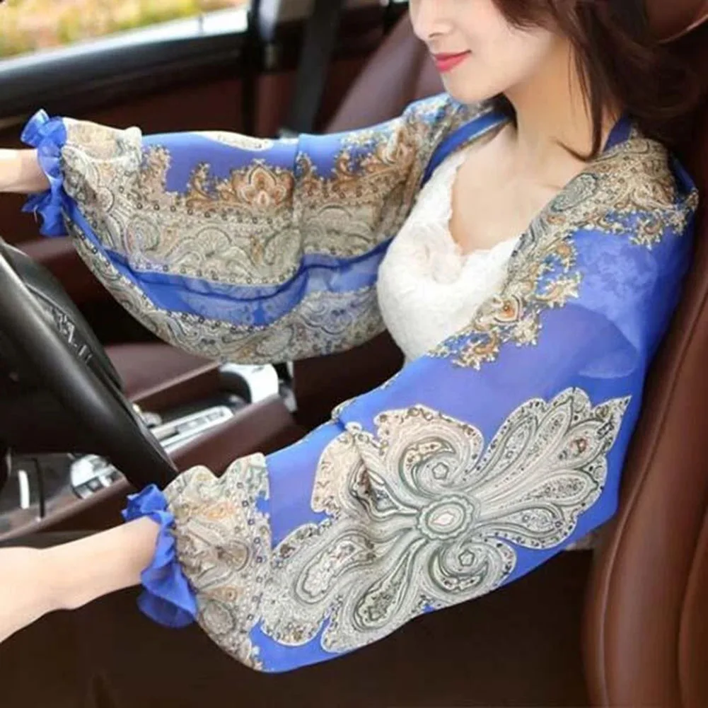 УФ защитный рукав шаль дышащая солнцезащитная с принтом Женский защита от солнца