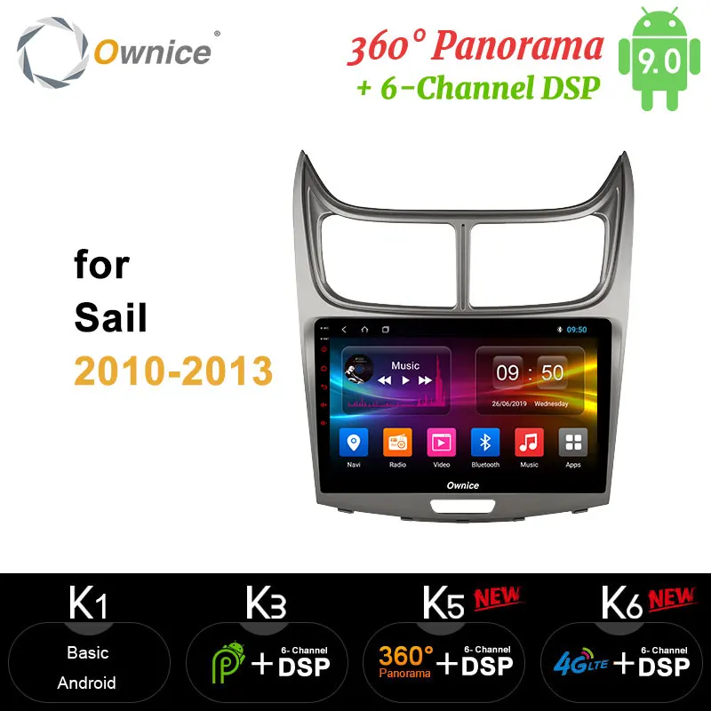 Ownice carplay 360 Pano ram a DSP Android9.0 64G ROM 4G RAM автомобильный DVD видео плеер LTE SPDIF для Chevrolet Sail 2010
