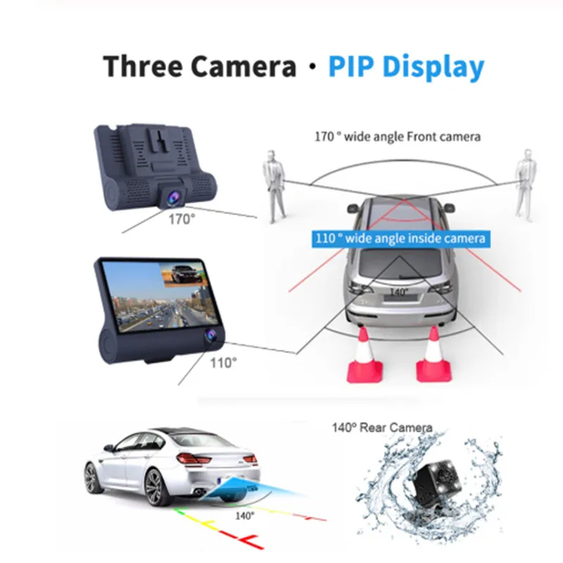 newst3 in 1 radar car dvr gps tracker 4 0 inch 3 way cameras video recorder radar detector dashcam camcorder russian voice free global shipping