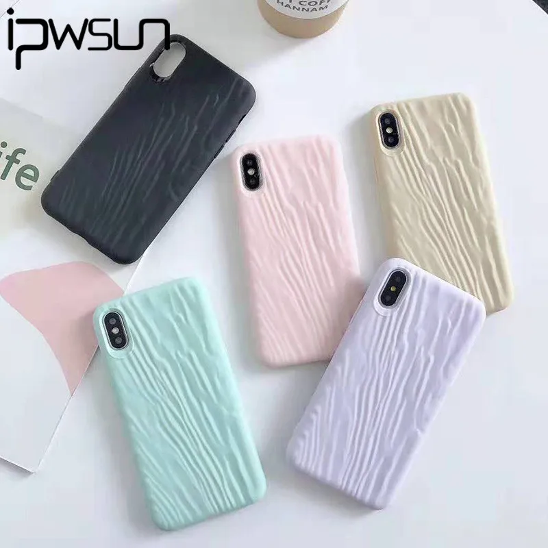 IPWSOO зыбучий песок узор карамельный цвет чехол для телефона iPhone 11 Pro X XR Xs Max мягкие