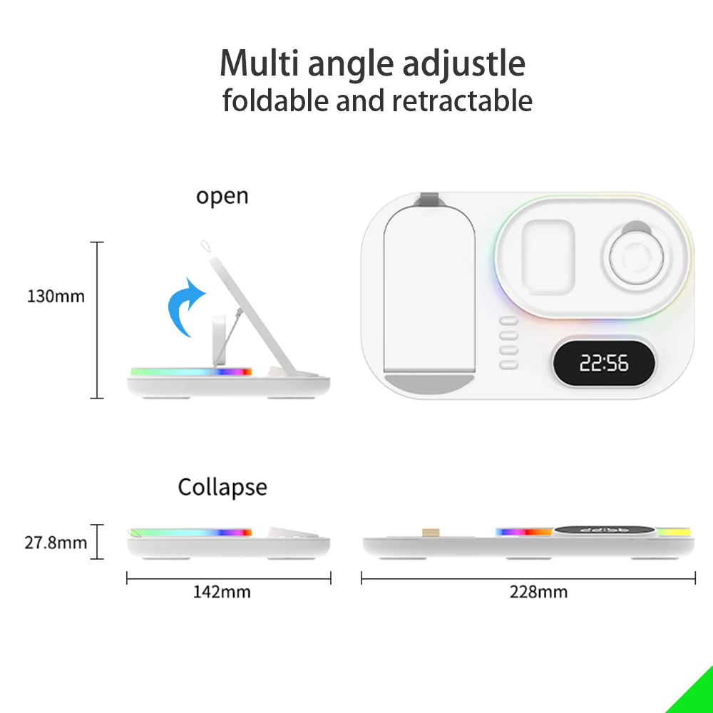 30W Fast Wireless Charger For Samsung Note 20 S20 iPhone 13 12 Watch Charging iWatch SE 6 Headphone AirPod Pro | Электроника