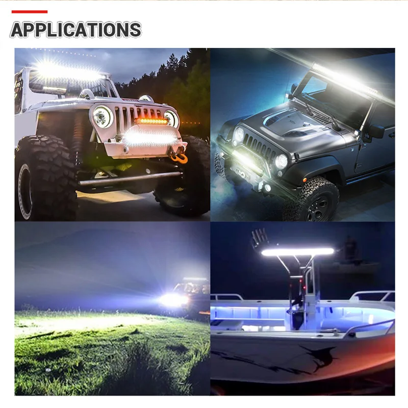 RACBOX 20 дюймов трехрядный светодиодный светильник для работы бар широкий луч