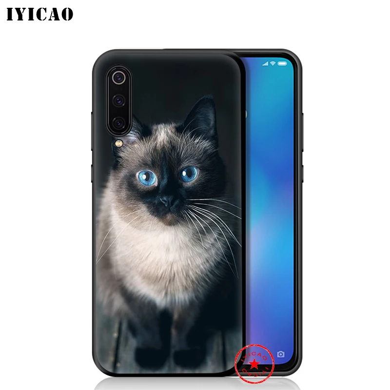 IYICAO милые сиамская кошка мягкий чехол для Xiaomi mi A3 A2 A1 CC9 CC9E 9T 9 8 6 SE Lite рro F1 макс 3 5X 6X