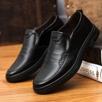 fall 2021 mens casual leather shoes tendon sole comfortable footwear british solid color mens shoes