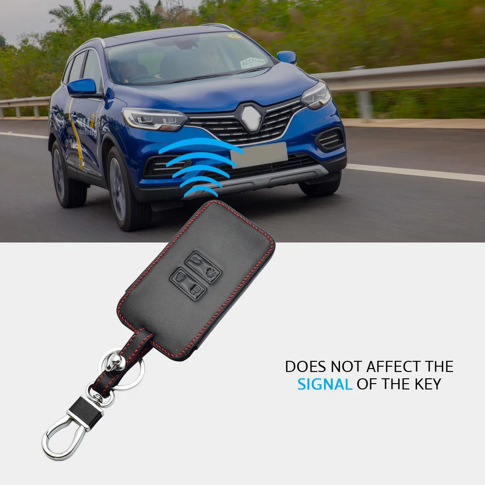 1 шт. кожаный чехол для автомобильного ключа защитный Renault Captur Clio Megane Koleos