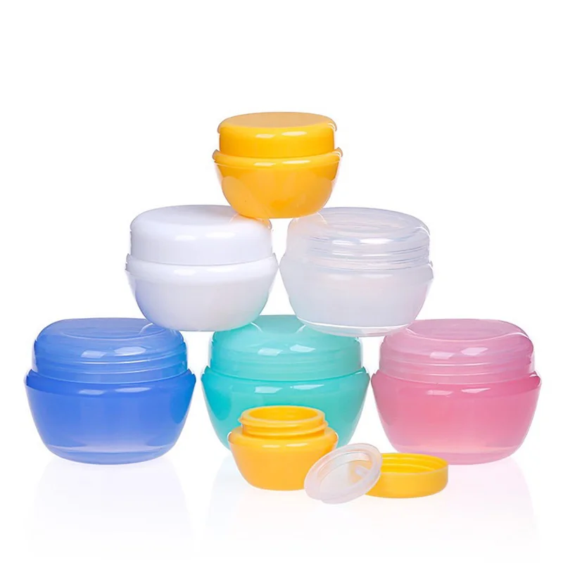 

50pcs 5g 10g 20g 30g Small Plastic Jars with Lids and Inner Liners, Empty Lotion Containers/Travel Cream Containers