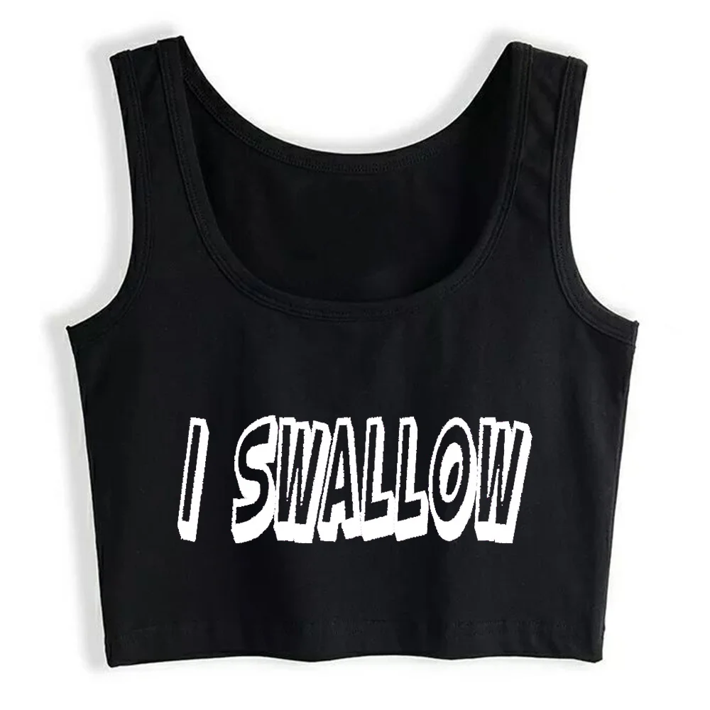 

Crop Top Women I Swallow Aesthetic Y2k Harajuku Gothic Tank Top Female Clothes